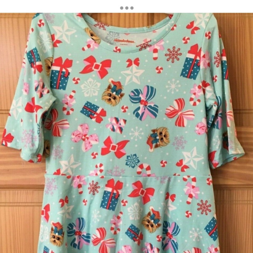Nickelodeon JoJo Siwa Dress Girls Blue Christmas